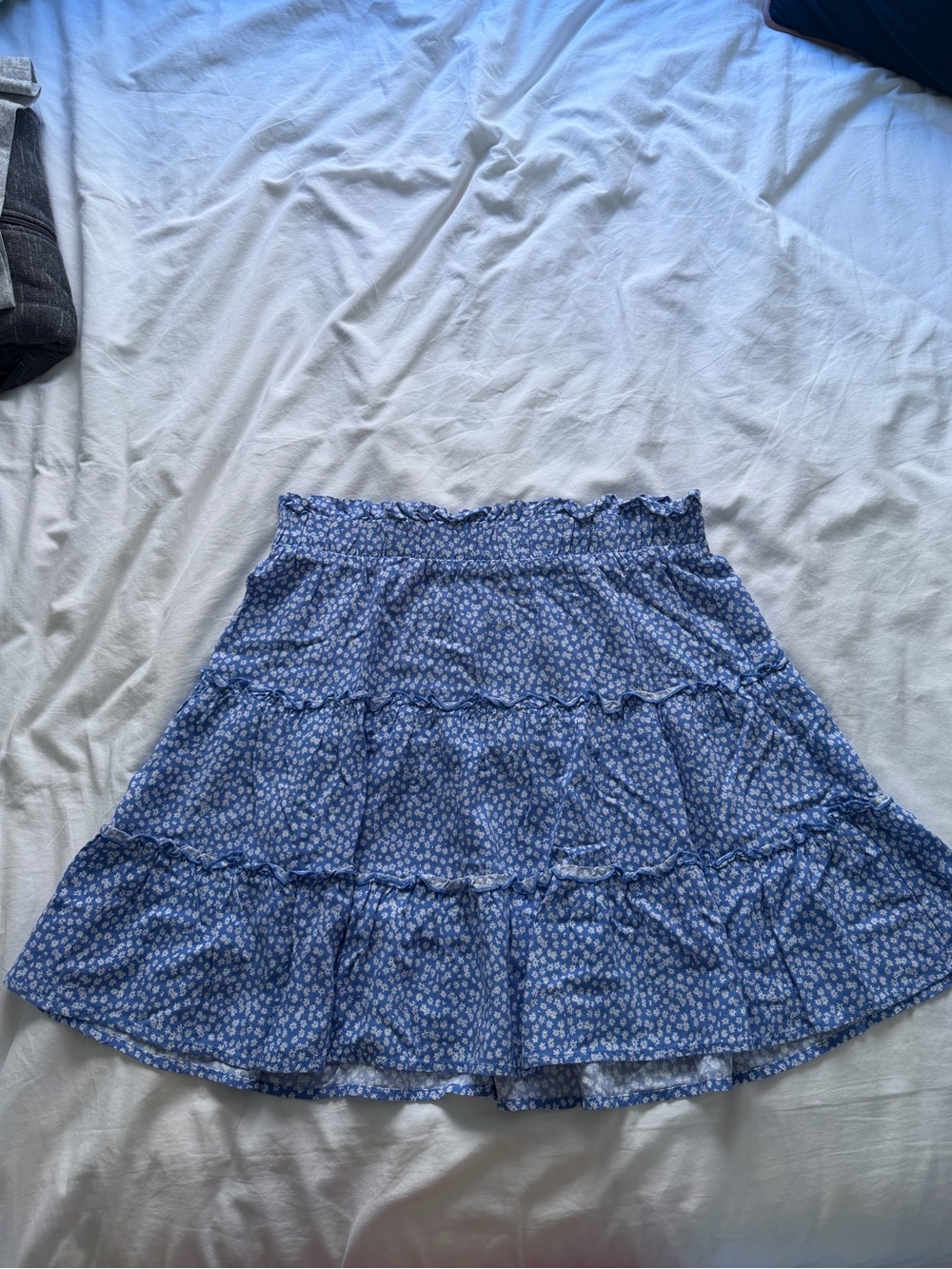 wild fable Blue Floral Tiered Skater Skirt